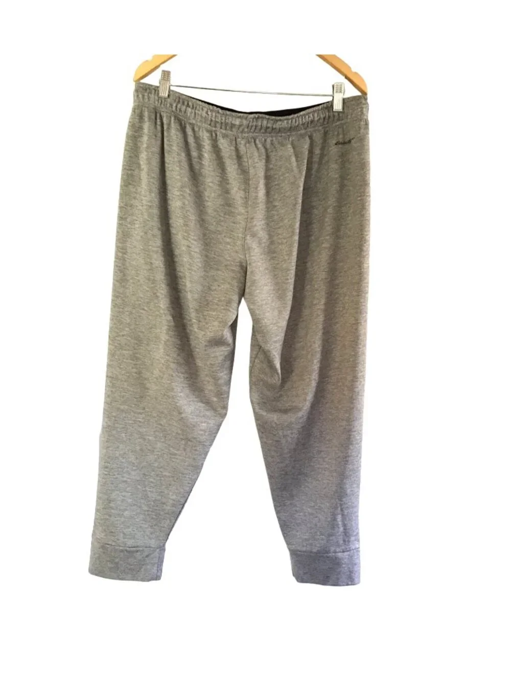 EDDIE BAUER-MENS GREY TAPPER LEG ELASTIC WAIST POCKETS FLEECE SWEATPANTS SIZE XL